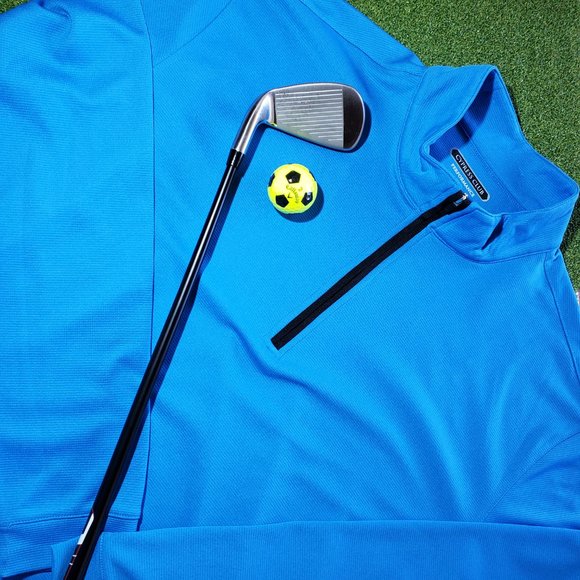 CYPRESS CLUB Performance Golf Quarter Zip Long Sleeve Pullover Shirt Jacket, Lg - Picture 3 of 8
